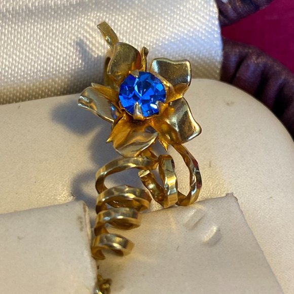 VINTAGE RAINBOW GOLD FILLED PENDANT AND EARRINGS SET - Picture 6 of 12